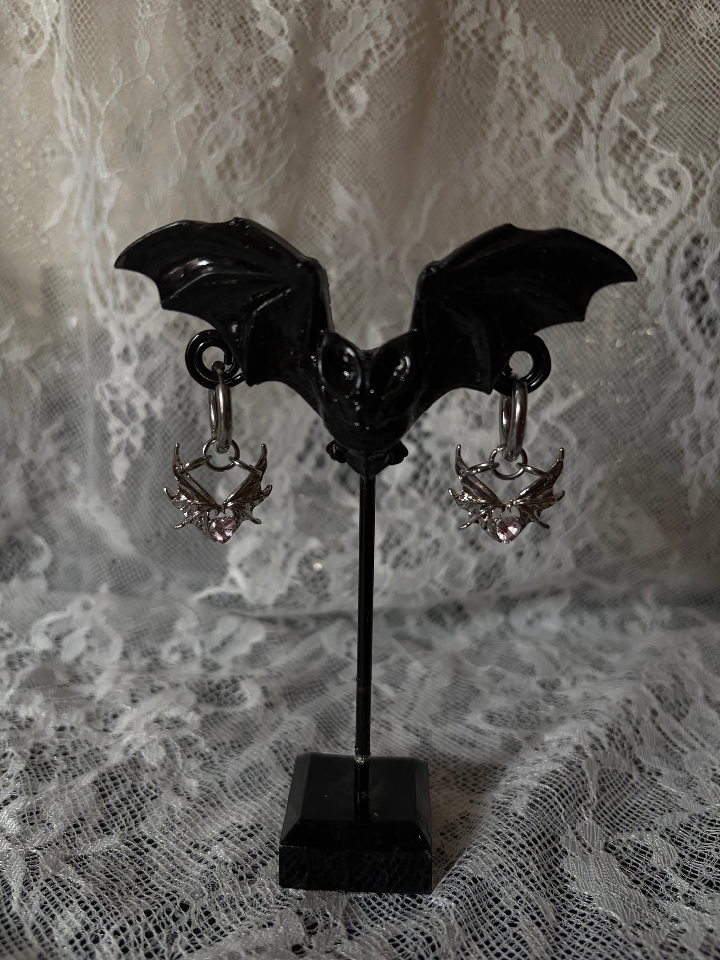 Baby bat earrings