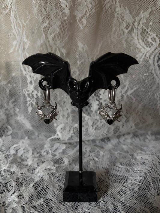 Baby bat earrings